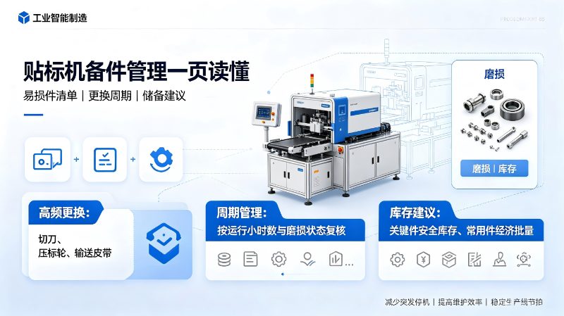 贴标机易损件有哪些？更换周期、备件储备管理建议